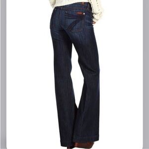 7 For All Mankind Dark Blue Flare Jeans